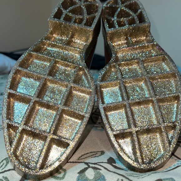 Melissa Women’s Drop Gold Glitter Boots - Picture 9 of 15